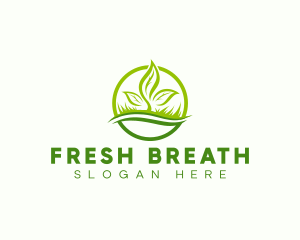 Leaf Grass Lawn logo design