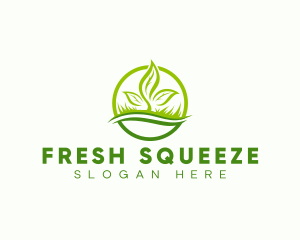 Leaf Grass Lawn logo design