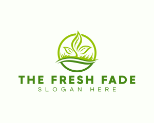 Leaf Grass Lawn logo design