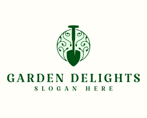 Botanical Garden Shovel logo design