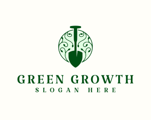 Botanical Garden Shovel logo design