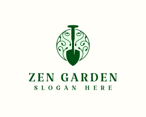 Botanical Garden Shovel logo design