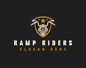 Vintage Motorcycle Rider logo design