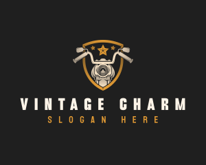 Vintage Motorcycle Rider logo design