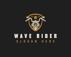 Vintage Motorcycle Rider logo design