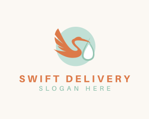 Stork Bird Delivery logo design