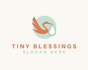 Stork Bird Delivery logo design