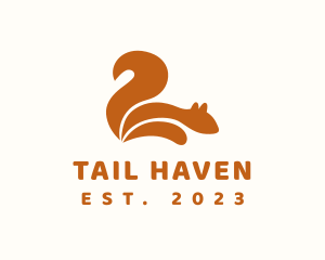 Animal Squirrel Tail logo design