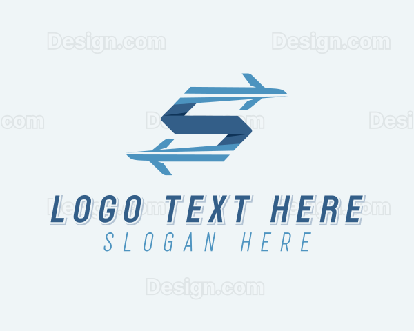 Plane Forwarding Letter S Logo