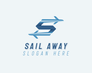 Plane Forwarding Letter S logo design