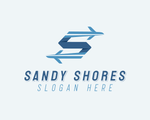 Plane Forwarding Letter S logo design