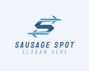 Plane Forwarding Letter S logo design