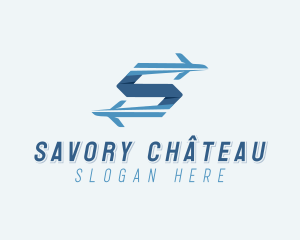 Plane Forwarding Letter S logo design