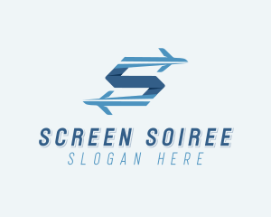 Plane Forwarding Letter S logo design