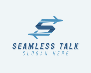 Plane Forwarding Letter S logo design