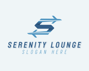 Plane Forwarding Letter S logo design