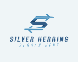 Plane Forwarding Letter S logo design