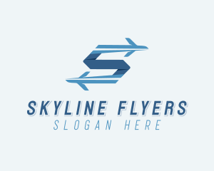 Plane Forwarding Letter S logo design