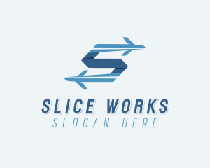 Plane Forwarding Letter S logo design