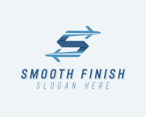 Plane Forwarding Letter S logo design