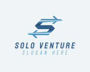 Plane Forwarding Letter S logo design