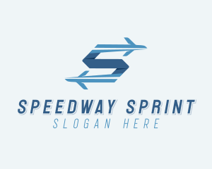 Plane Forwarding Letter S logo design