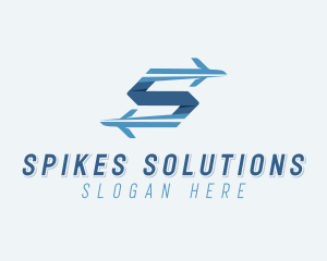 Plane Forwarding Letter S logo design