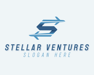 Plane Forwarding Letter S logo design