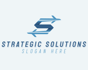 Plane Forwarding Letter S logo design