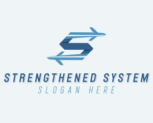 Plane Forwarding Letter S logo design