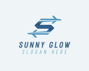 Plane Forwarding Letter S logo design