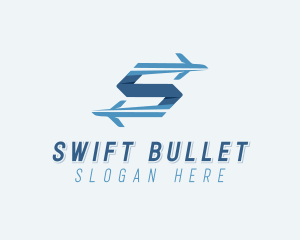 Plane Forwarding Letter S logo design