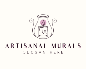 Decor Candle Holder Vase  logo design