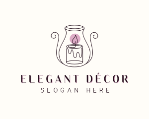 Decor Candle Holder Vase  logo design