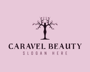 Beauty Spa Woman Tree logo design