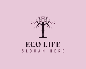 Beauty Spa Woman Tree logo design