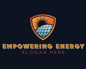 Solar Energy Shield logo design