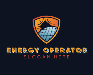 Solar Energy Shield logo design