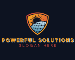 Solar Energy Shield logo design