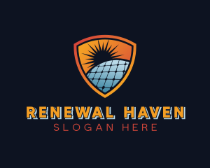 Solar Energy Shield logo design