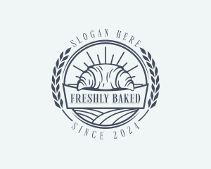 Croissant Bread Patisserie logo design