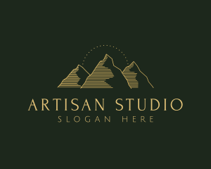 Golden Mountain Range logo design