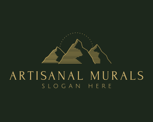 Golden Mountain Range logo design