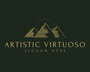 Golden Mountain Range logo design