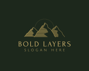 Golden Mountain Range logo design