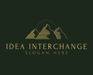 Golden Mountain Range logo design