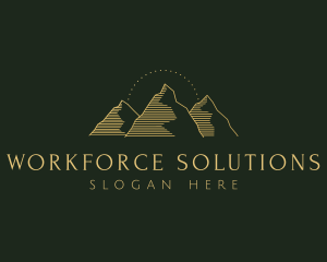 Golden Mountain Range logo design