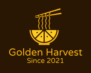 Golden Citrus Ramen logo design