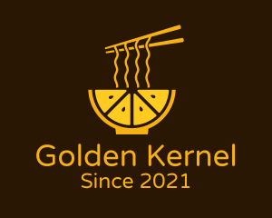 Golden Citrus Ramen logo design