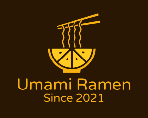 Golden Citrus Ramen logo design
